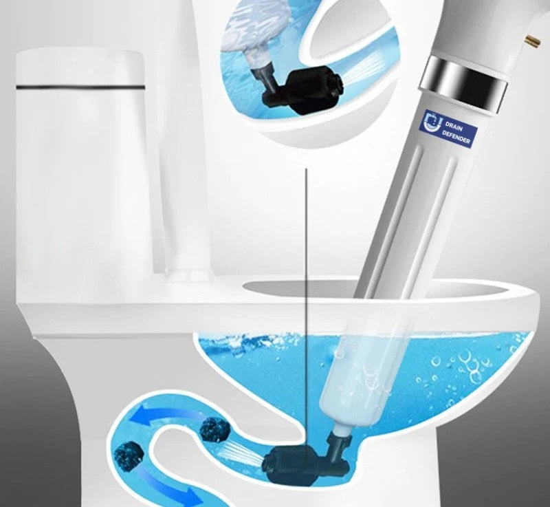 Drain Defender® 3.0 - Professionele Toilet ontstopper + 4 opzetstukken