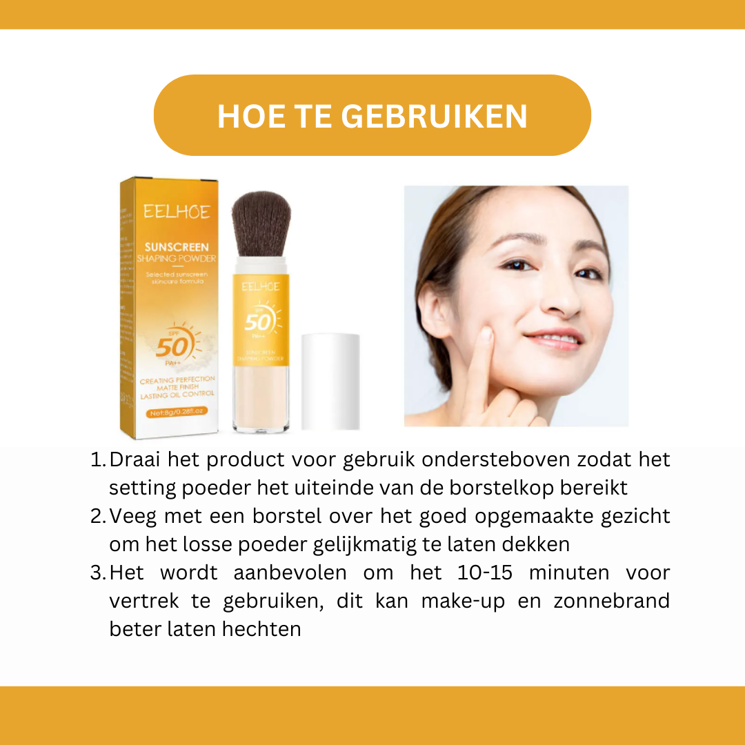 Sunkissed SPF 50 poeder - Zonnebrand poeder 1+1 gratis