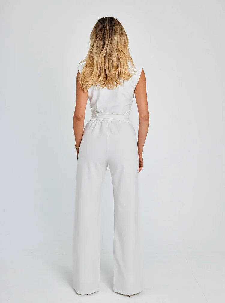 Bregje™ - Mouwloze Jumpsuit Met Wijde Benen