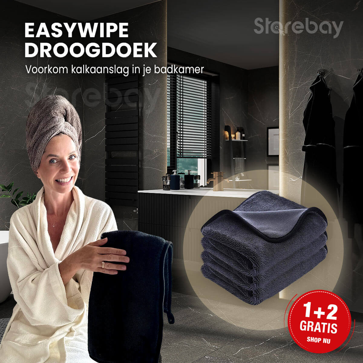 EasyWipe - doek om te drogen - 1+2 GRATIS