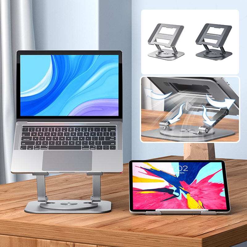 🌟 Verhoog je Werkcomfort met de Draaibare Laptop Stand 🌟