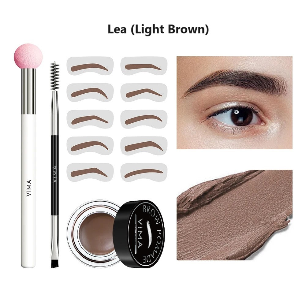 Eyebrow Stamp Stencil Kit | Wenkbrauw make-over set 1+1 Gratis