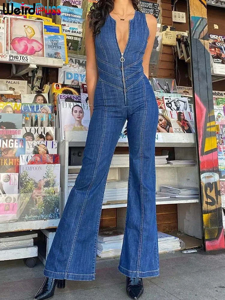 Diana™ - Denim Jumpsuit Trend 2024