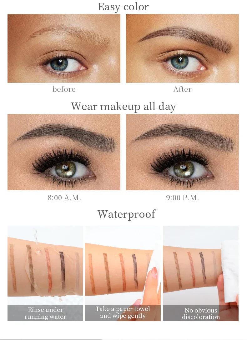 4D Waterproof Microblading wenkbrauwpotlood (1+1 Gratis)