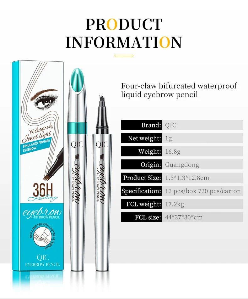 4D Waterproof Microblading wenkbrauwpotlood (1+1 Gratis)