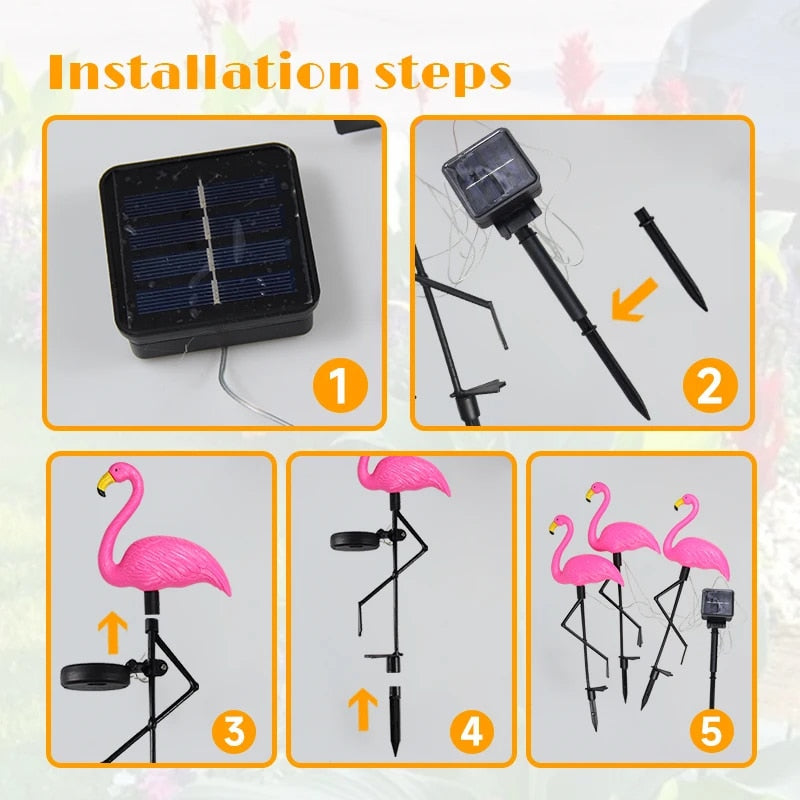 Solar Flamingo™ | Versier je tuin met charmante flamingolampen!