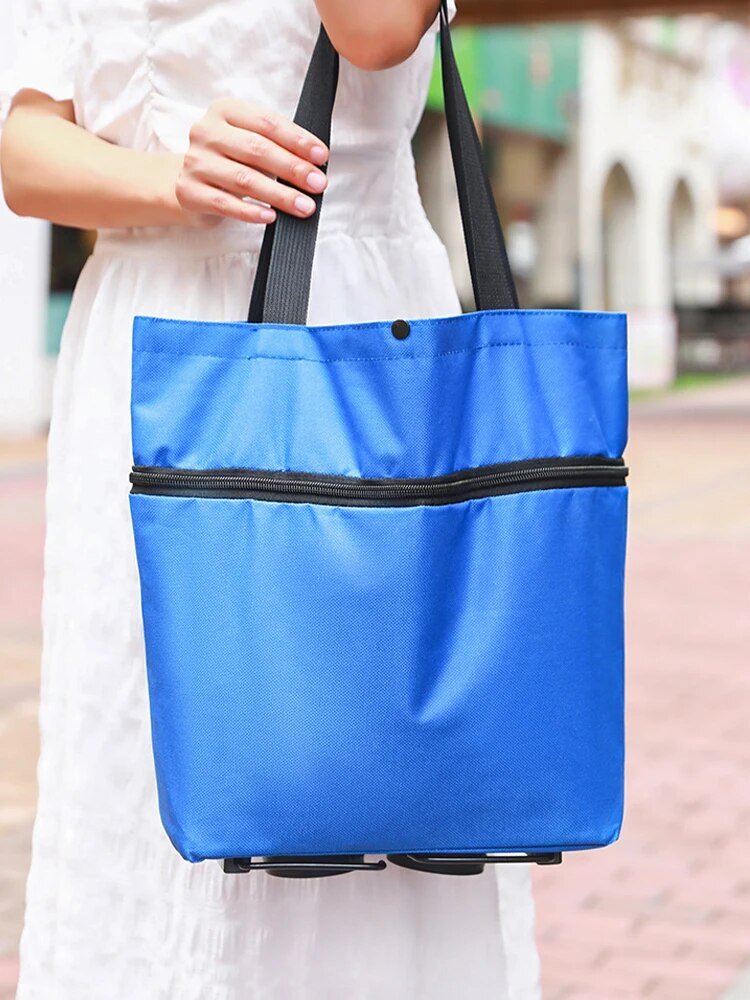 ShopEase Bag™ | Vereenvoudig je winkelervaring met de vergrootbare tas op wieltjes!