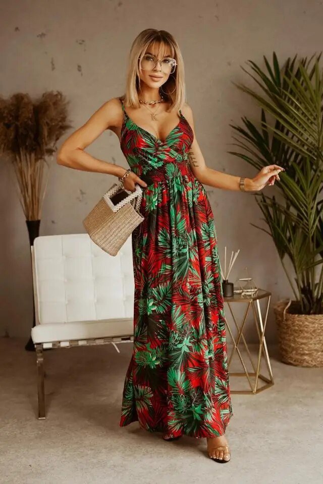 Sage Dress | Onthul je zomerse glans in een bohemien bloemenjurk!