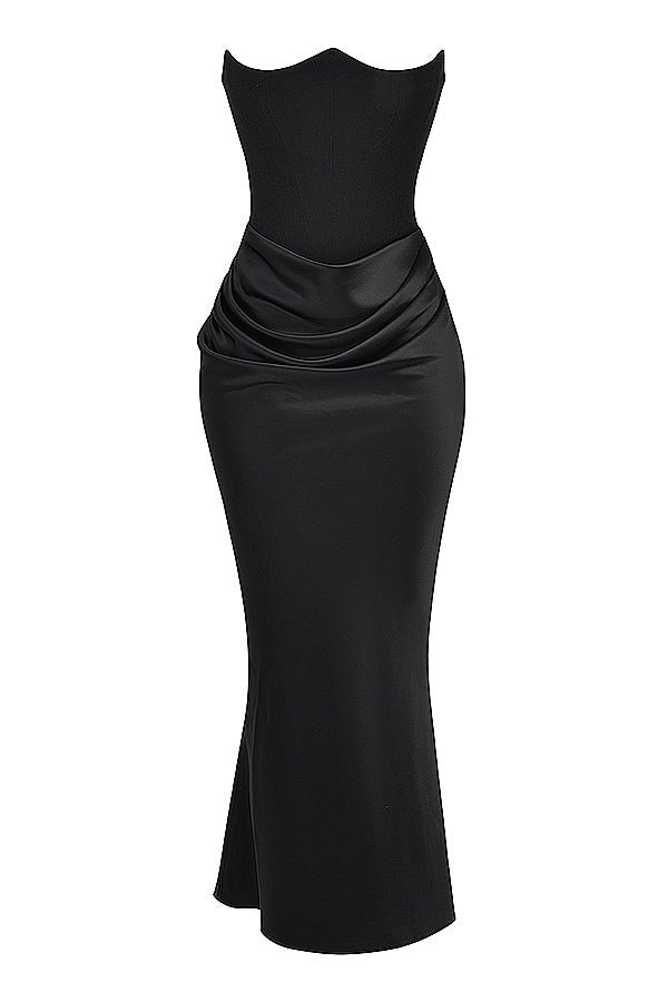 Milou™ - Elegante Strapless Jurk Middernacht