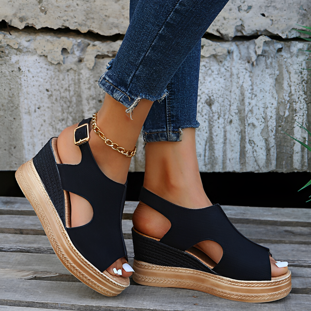 Mellie® | Casual Open Toe Wedge Sandalen