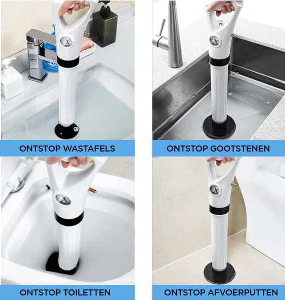 Drain Defender® 3.0 - Professionele Toilet ontstopper + 4 opzetstukken