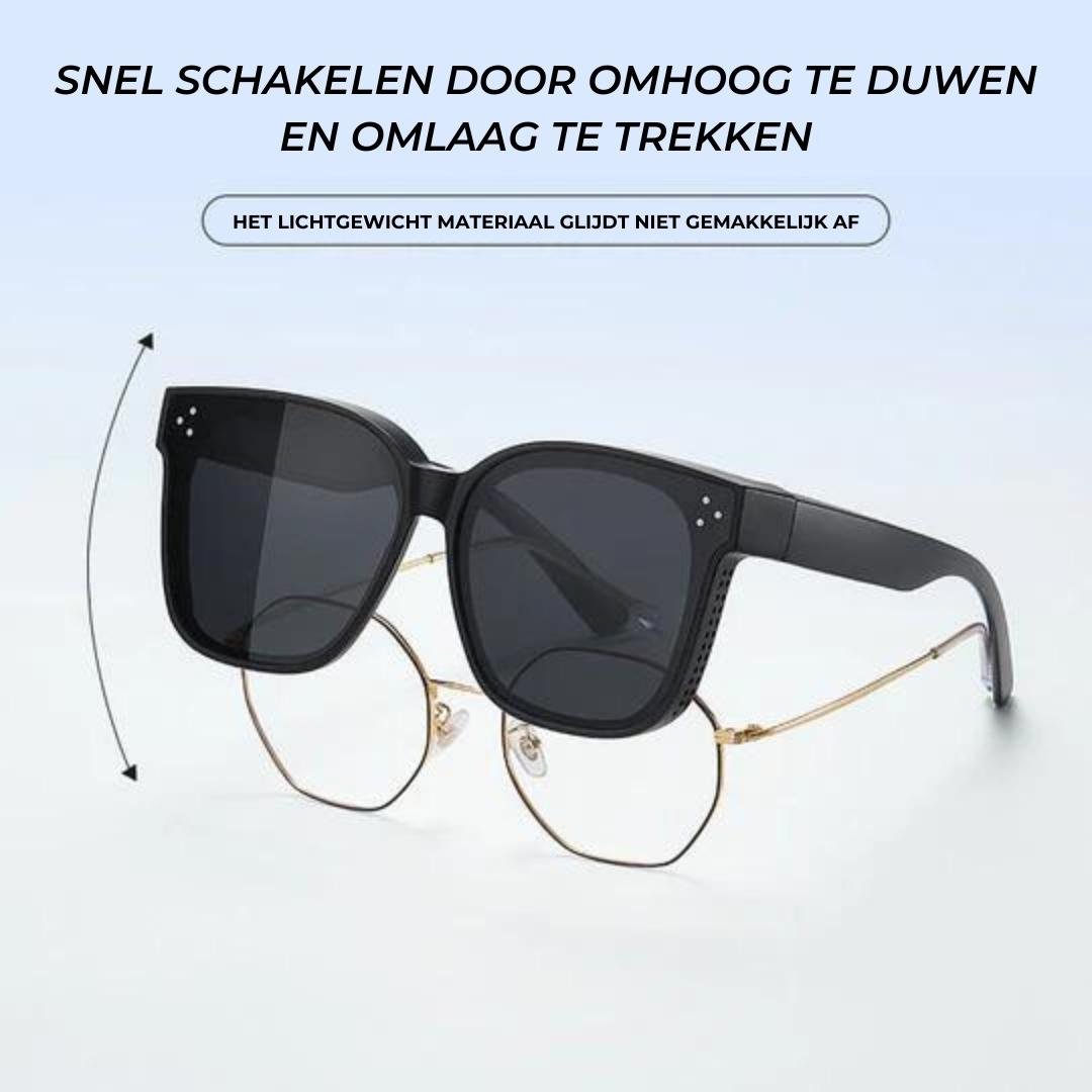 SolarShield™ - Trendy overzet bril met UV-bescherming tegen de zon