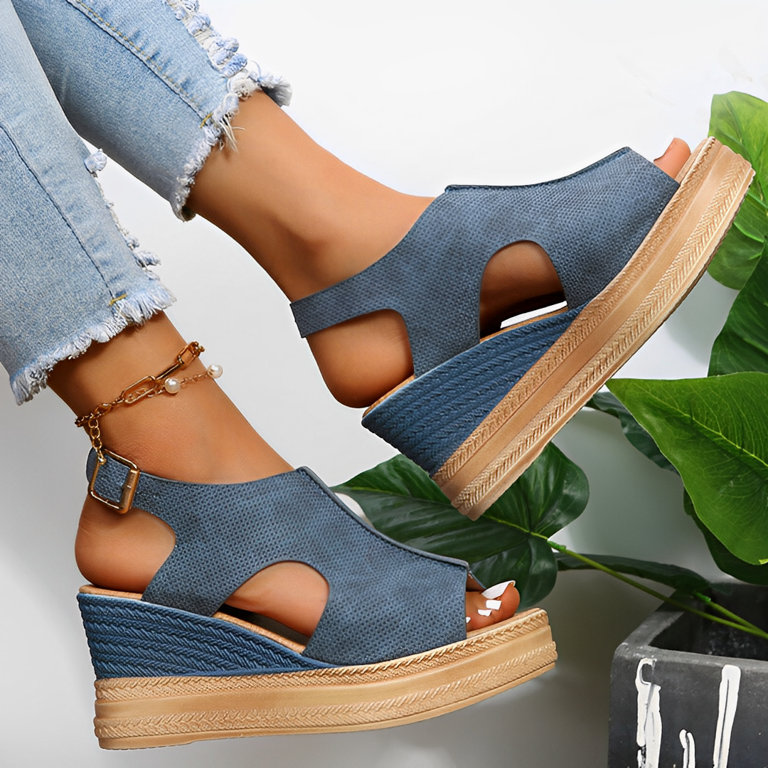 Mellie® | Casual Open Toe Wedge Sandalen