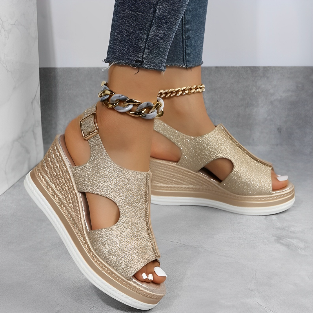 Mellie® | Casual Open Toe Wedge Sandalen